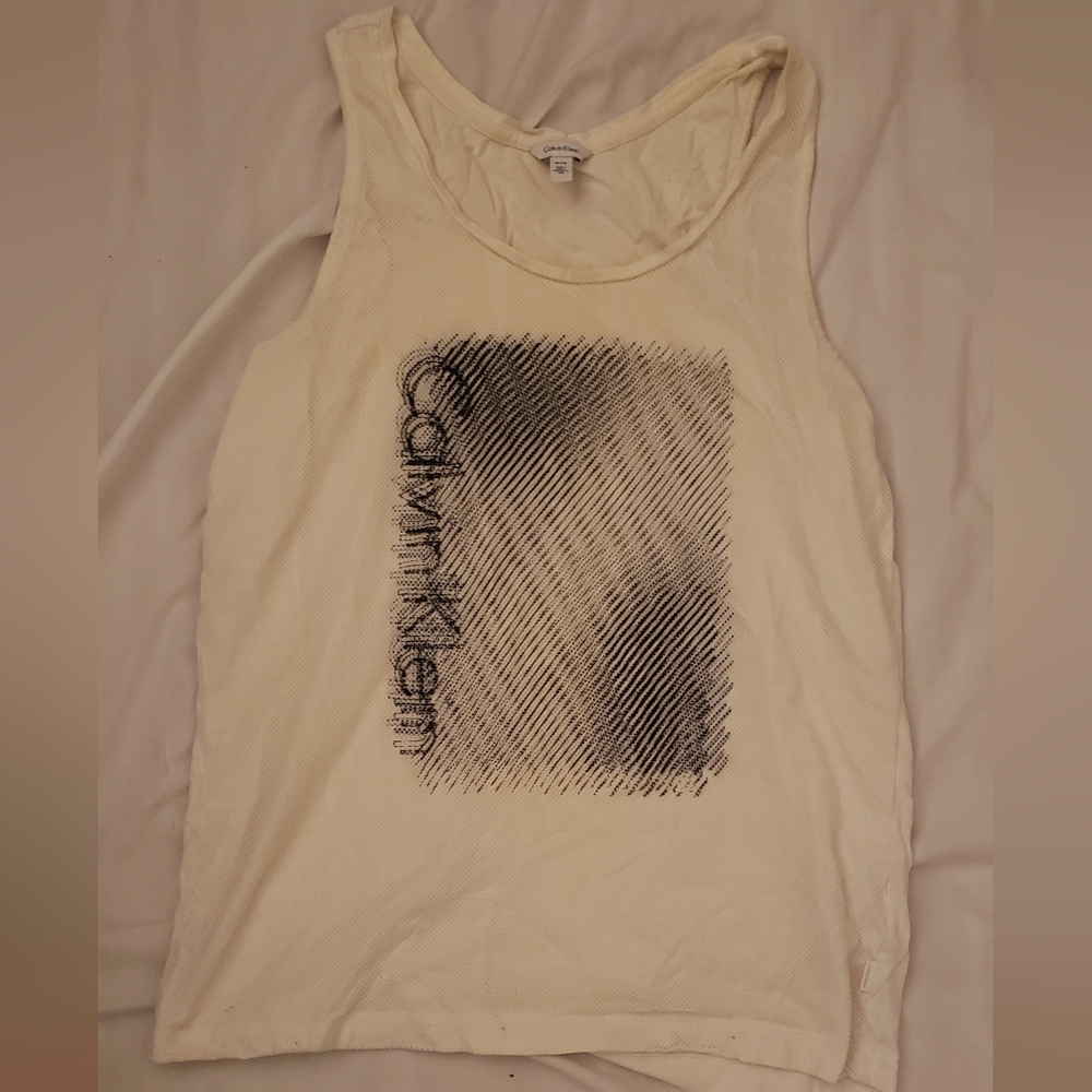 Calvin Klein Off-White Graphic Tank Top